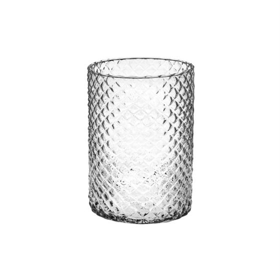 immagine-1-larcolaio-cilindro-decorativo-vetro-texture-diamante-h15-d10-cm